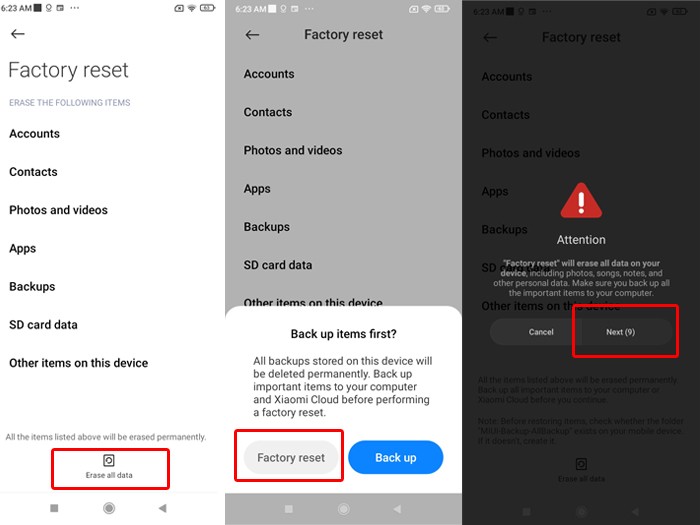 Cara Factory Reset Handphone Xiaomi Untuk Memuat Ulang Seperti Semula