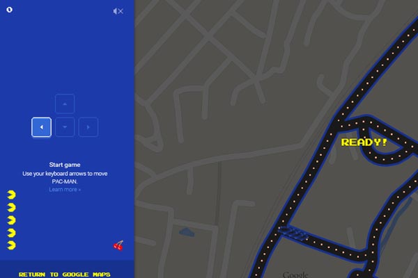Pacman Google Maps