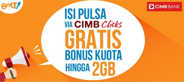 Promo Bolt Bonus 2 GB CIMB Clicks