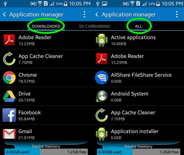 Application manager Android