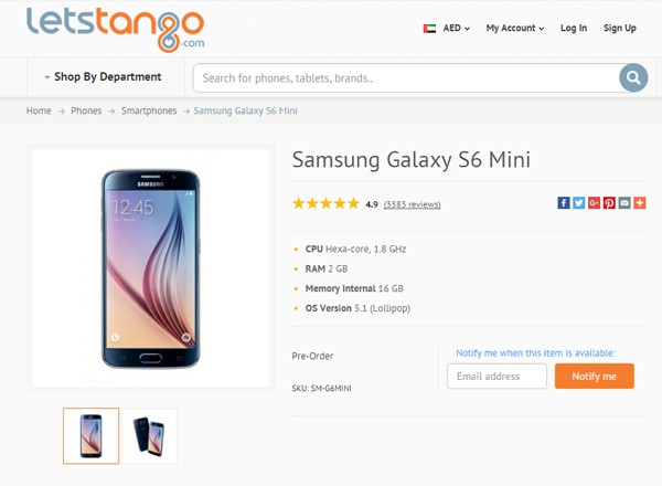 Samsung Galaxy S6 Mini LetsTango
