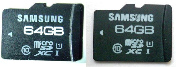 Gambar microSD Samsung Asli dan Palsu