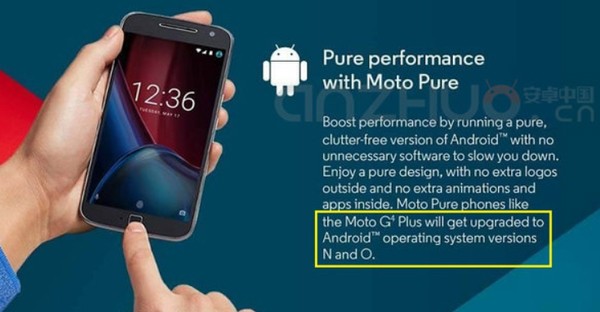 Android O Moto G4 Plus
