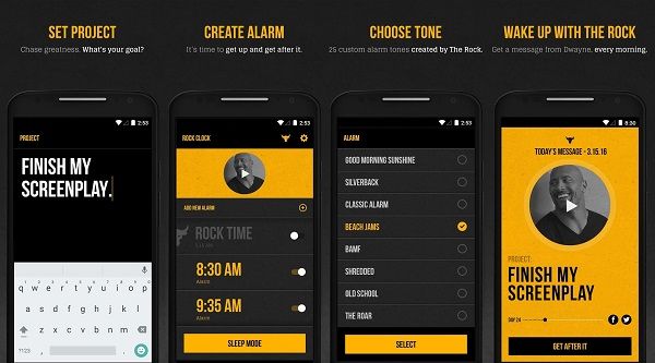 Gambar The Rock Clock Aplikasi Screen