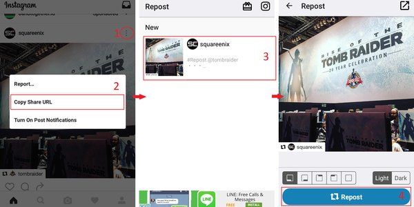 Cara-cara Repost Instagram - Aplikasi Pihak Ketiga