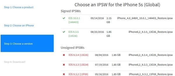 cara update ios ipsw download