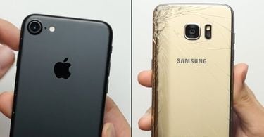 iPhone 7 vs Galaxy S7 Edge Facedrop