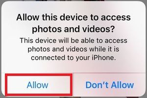 cara memindahkan foto dari iPhone ke laptop PC allow device