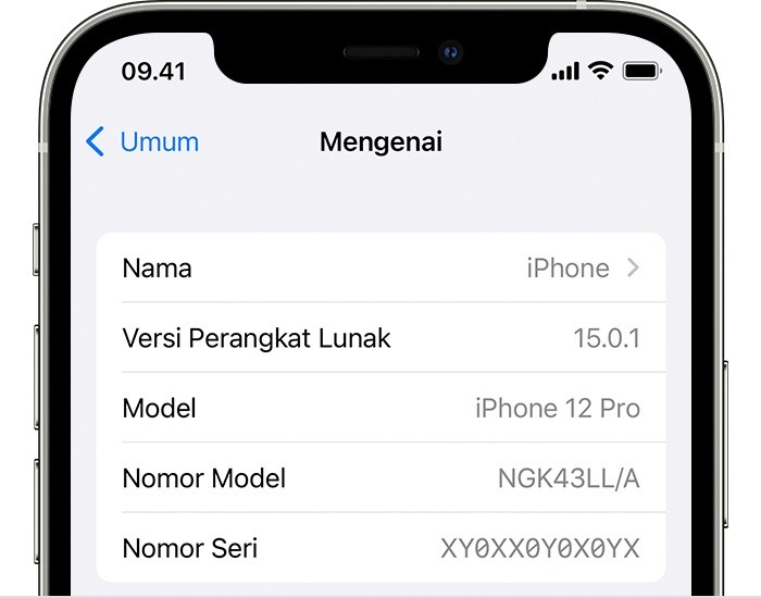 iPhone 12 versi iOS