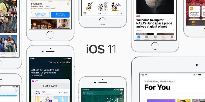 Tampilan iOS 11 Header