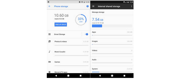 Android Oreo Storage