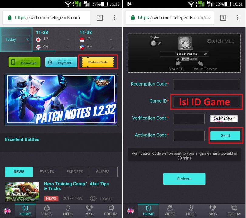 Cara Redeem Kode Hadiah Mobile Legend dengan Mudah!! | Gadgetren