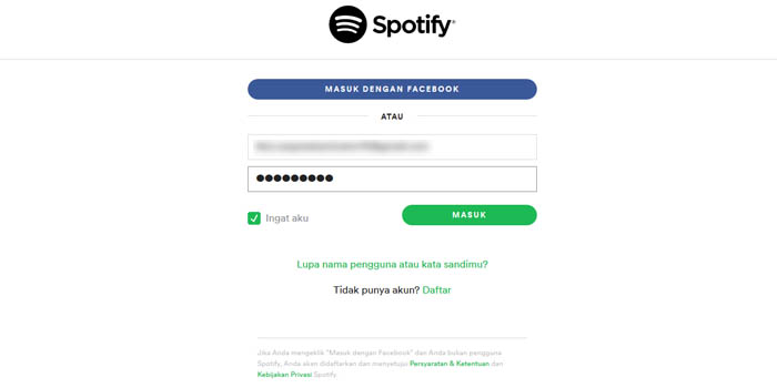 Spotify 5 ribu Premium login