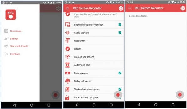Aplikasi Perekam Layar Ponsel Android REC Screen Recorder