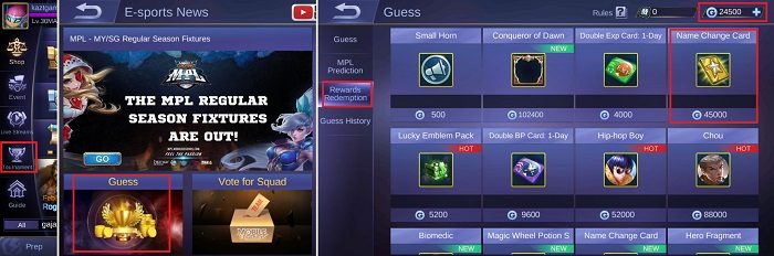 Cara Mengganti Nama ID di Mobile Legend - Mendapatkan Kartu Ganti Nama Gratis