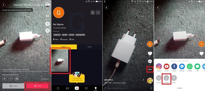Cara Menyimpan Video Tik Tok Dari Draft ke Galeri