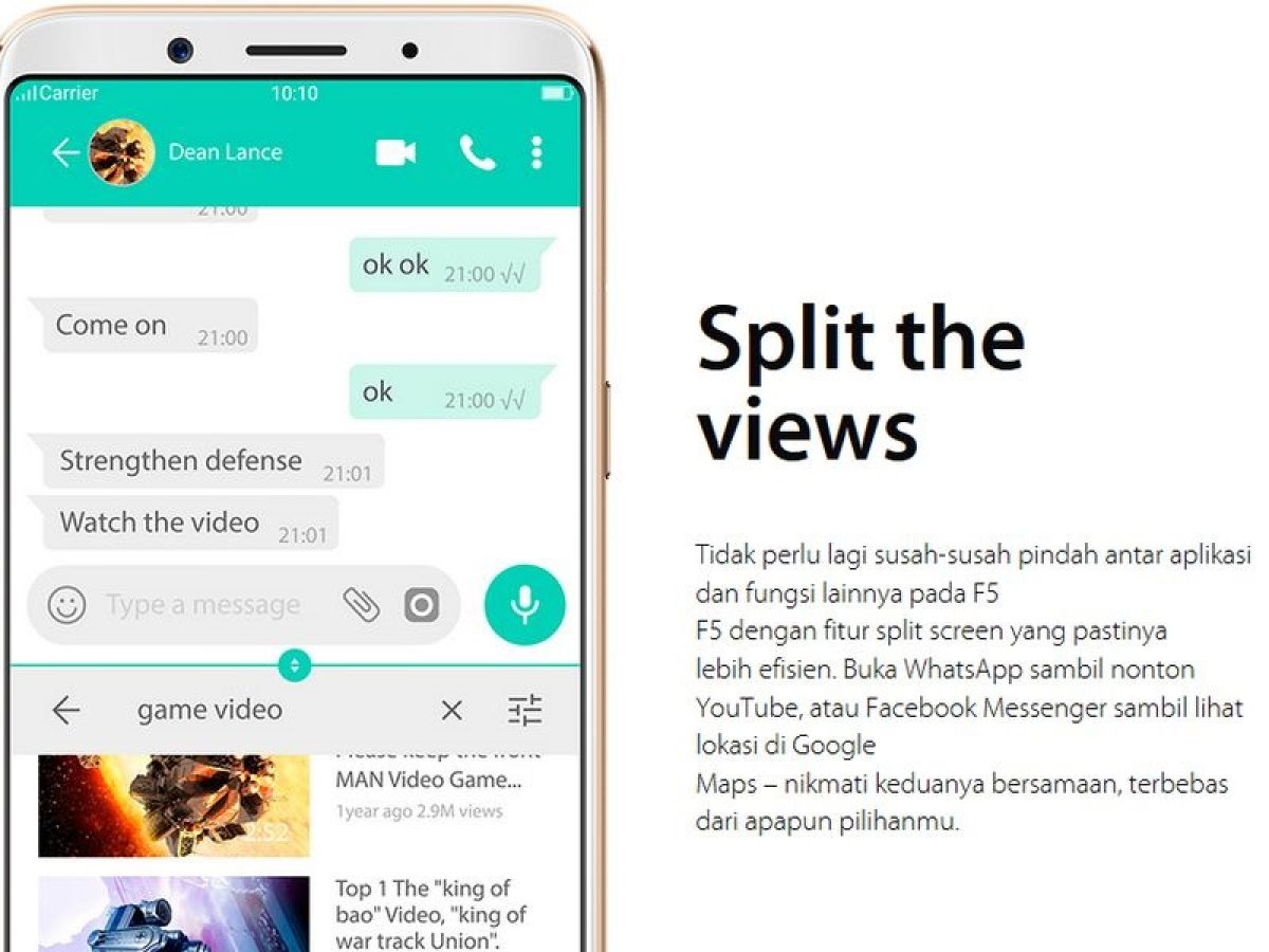 Cara Split Screen Oppo F5 Untuk Buka Dua Aplikasi Bersamaan Gadgetren