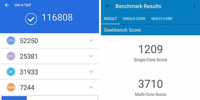 Galaxy A8 Plus - Benchmark