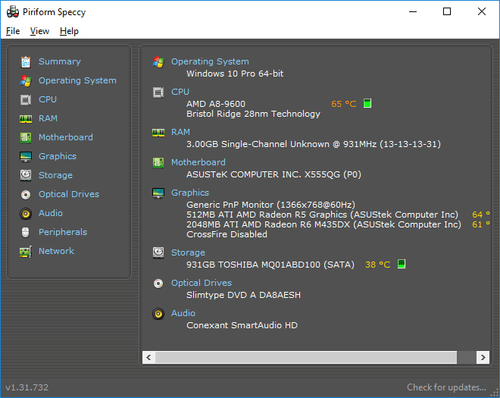 X555QG Speccy