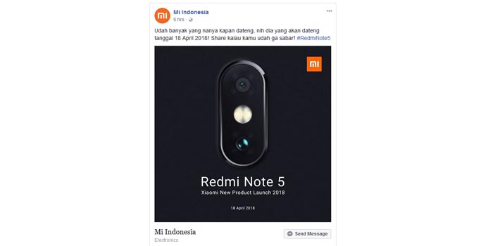 Xiaomi Redmi Note 5 Teaser