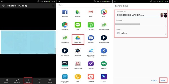 Cara save foto dari google drive