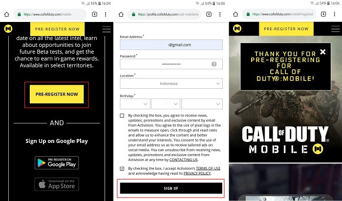 Call of Duty Mobile Pre Registration