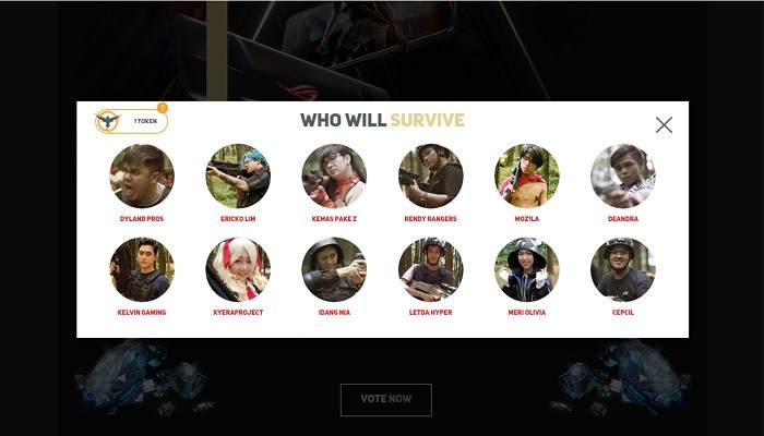 Free Fire Hunger Games Vote Youtuber