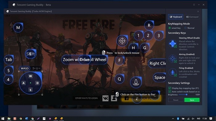 Tencent Gaming Buddy Free fire Settings