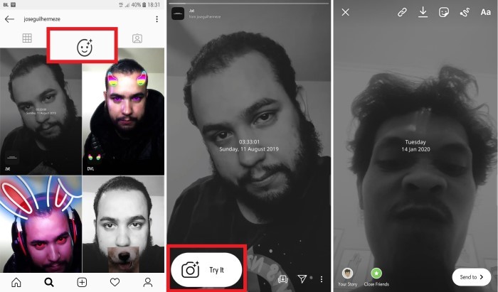 Cara Menggunakan Efek txt di Instagram