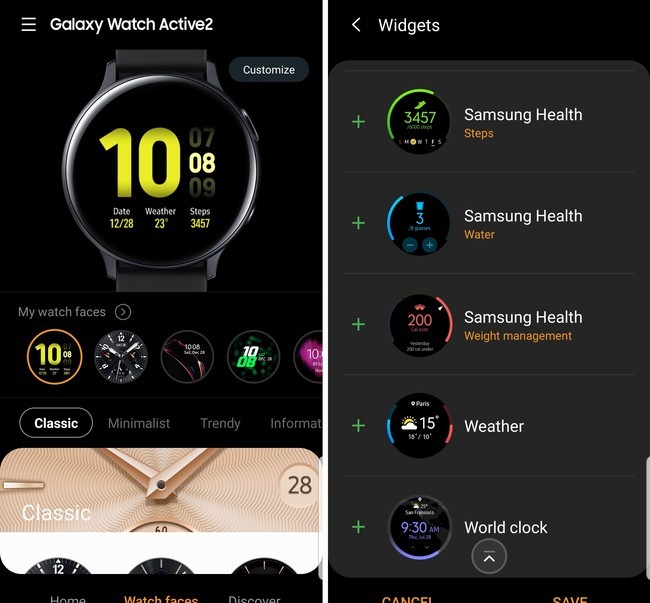 Samsung Galaxy Watch Active2 Watch Face