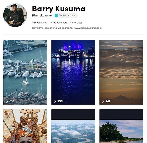 Barry Kusuma TikTok Page