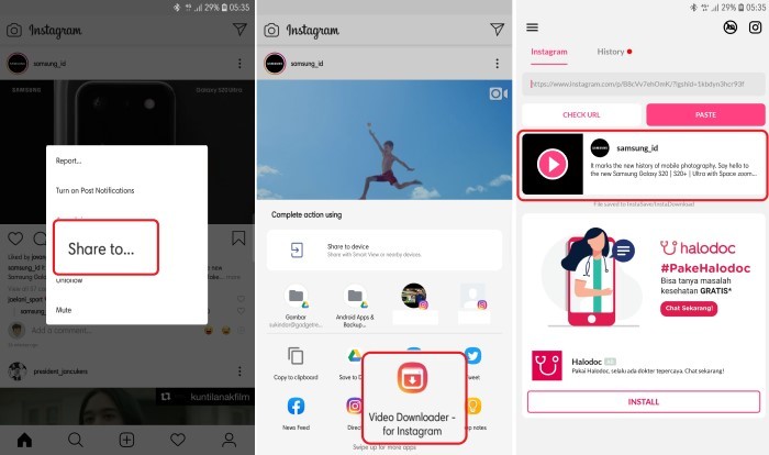 Cara Download Video Instagram dengan aplikasi