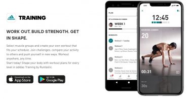 Adidas Runtastic Training App Header
