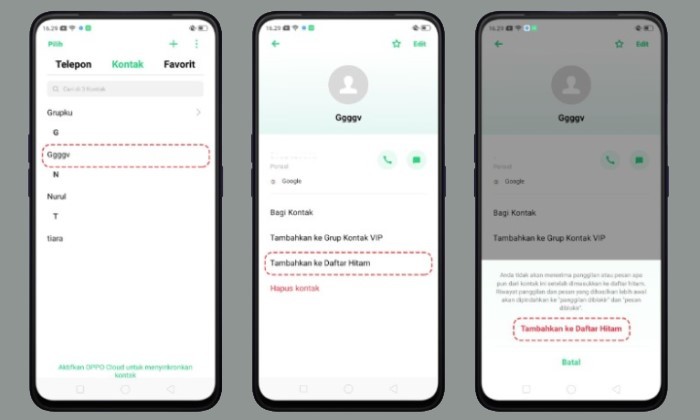 Cara Memblokir Panggilan Pesan Dan Kontak Yang Tak Diinginkan Di Hp Oppo Gadgetren
