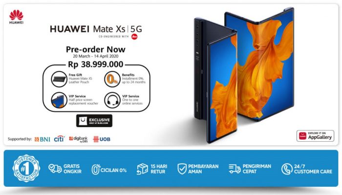 Poster Pre-order Huawei Mate XS Blibli