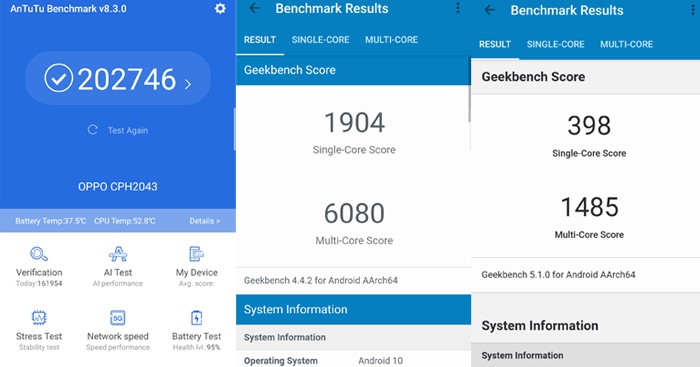 Reno3 Benchmark Performa