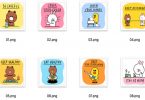 Set Stiker LINE BROWN & FRIENDS Header