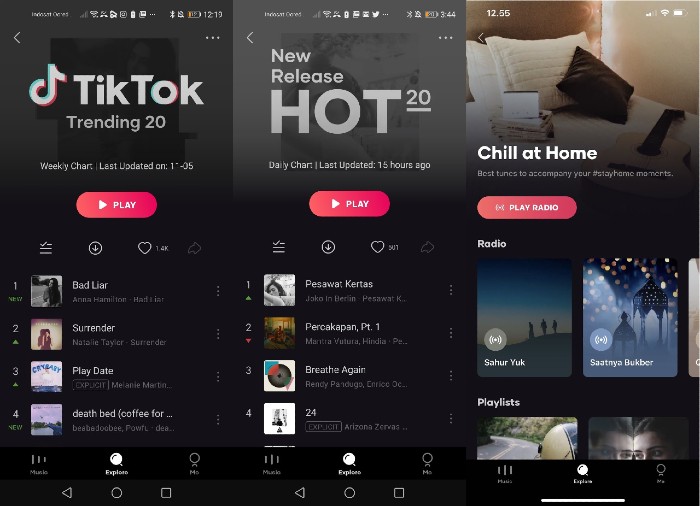  Chill at Home, TikTok Chart dan New Release Resso 