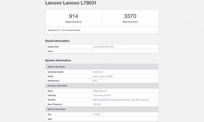 Lenovo Legion Phone Benchmark Geekbench