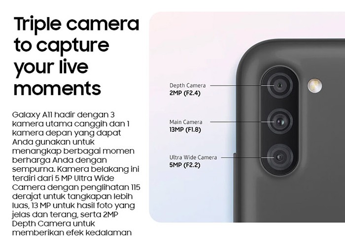 Samsung Galaxy A11 3 Cam