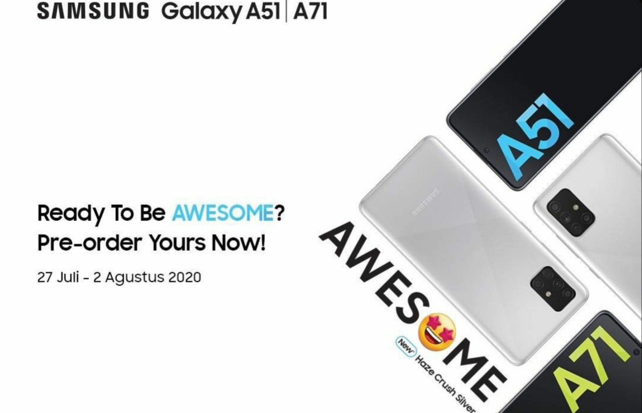 Pre-Order-Samsung-Galaxy-A71-dan-Galaxy-A51-dengan-Warna-Haze-Crush-Silver-Dimulai-Besok-Header