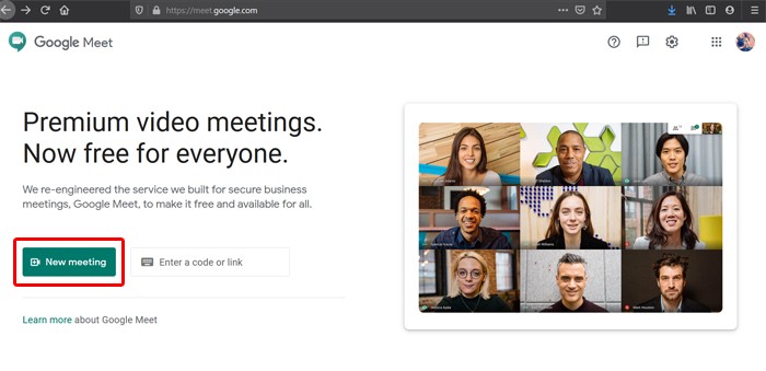Google Meet New Meeting