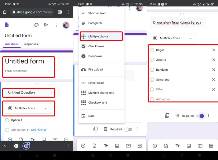 Cara Membuat Google Form di HP Langkah 1