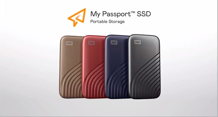 My Passport SSD empat varian warna