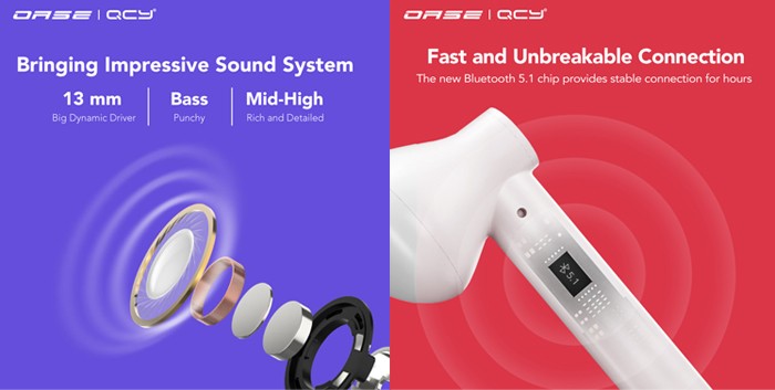 OASE QCY T7 Bluetooth Bass