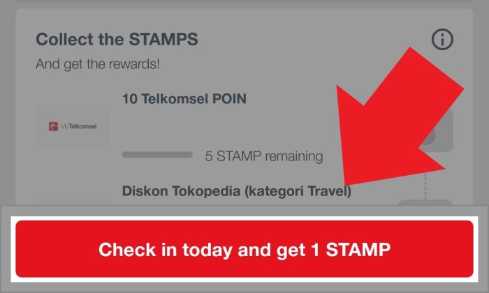 Daily Check In Telkomsel Stamp