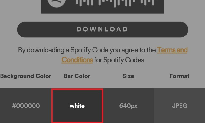 Spotify Barcode Warna Bar