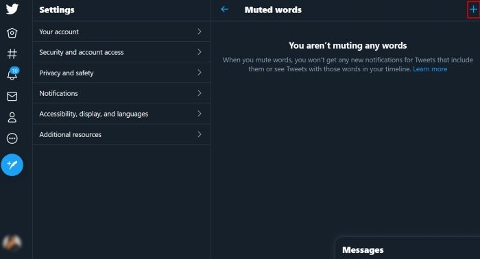 Cara Mute Word Atau  Kata  di Twitter Agar Tidak  Muncul Pada 