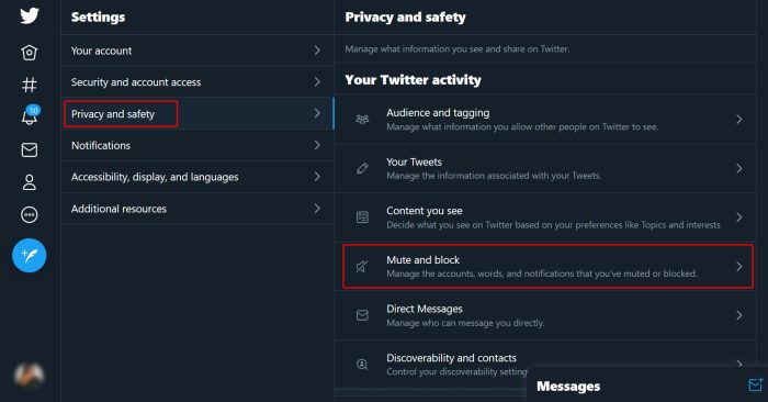 Twitter Privacy and Safety