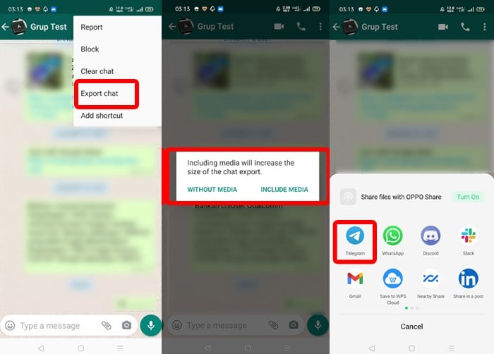 Ekspor WhatsApp Step 2 fix